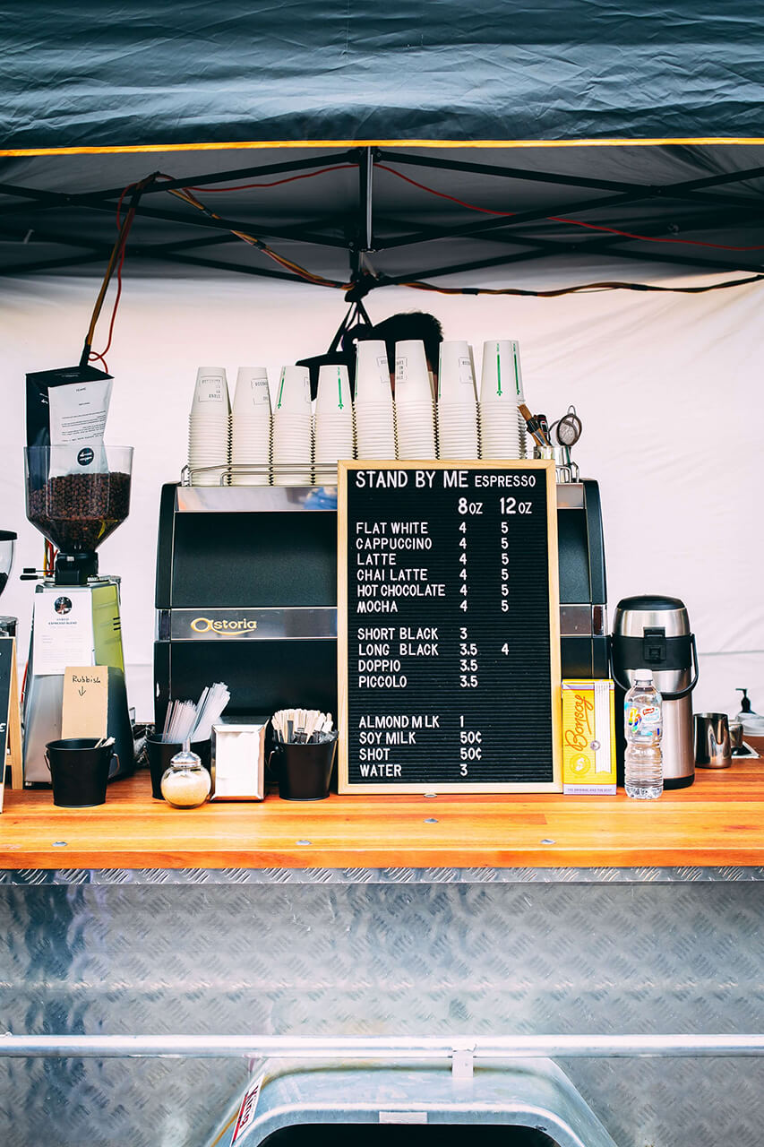 Coffee At Salamanca Market Tasmania - Cheap Campervan Hire Australia - Campervan Rental Shop