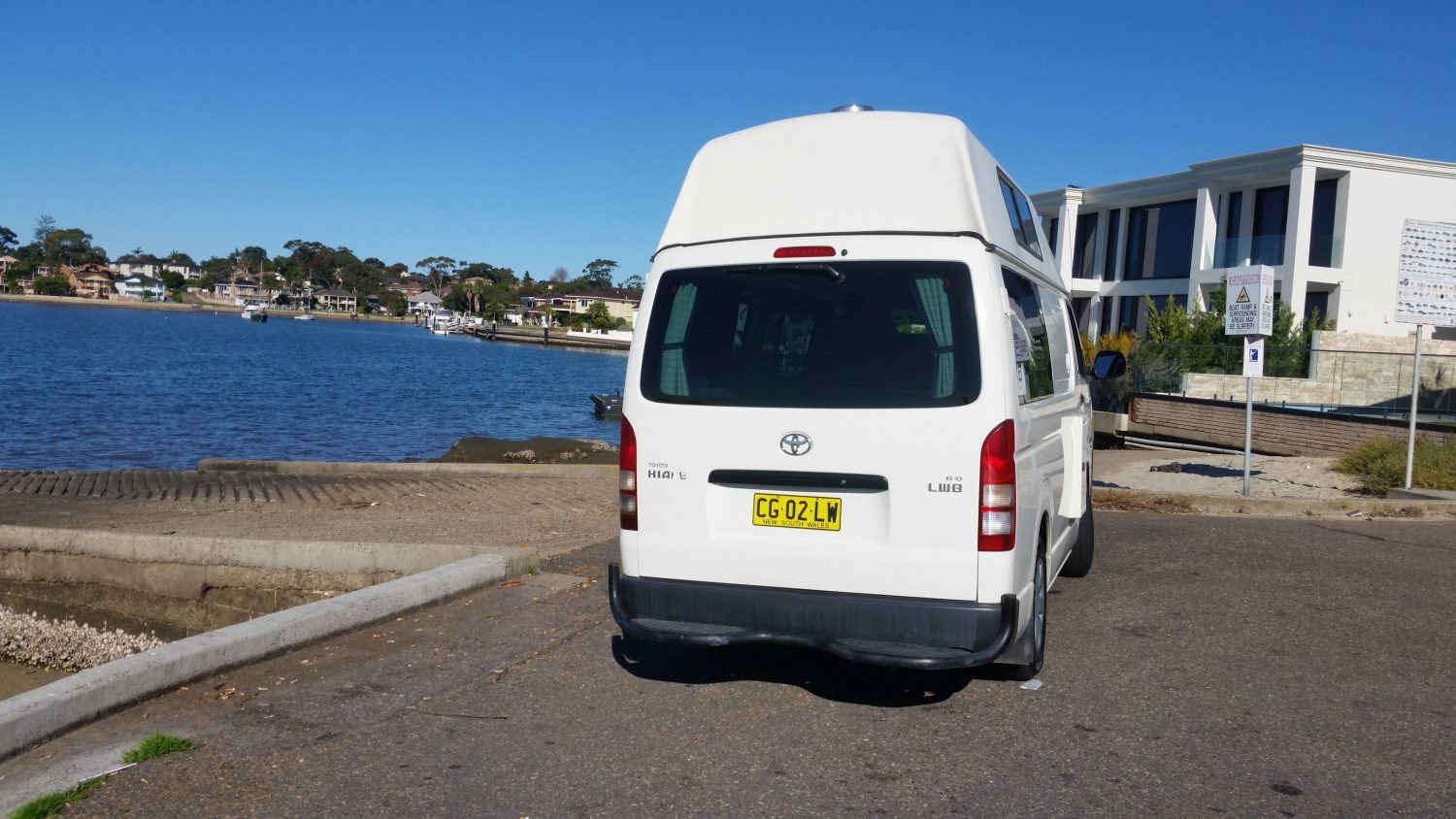Back Of The Hightop Campervan - Rv Rental Australia - Campervan Rental Shop